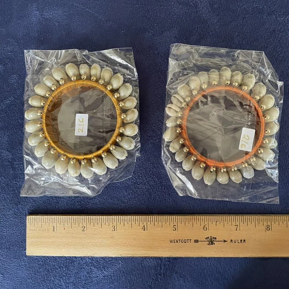 Handmade Pair cowrie shell bracelets NEW